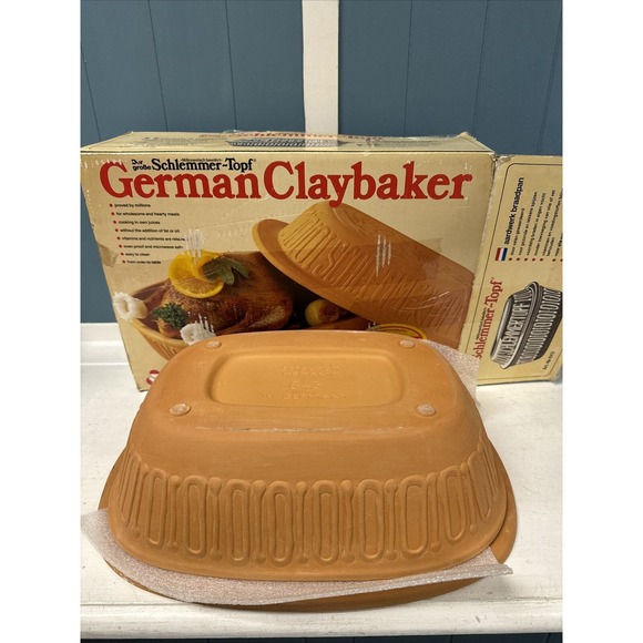 Schlemmer Other - Schlemmer Topf #843 West Germany Baker Clay Baking Roaster Keramik 15” x 12” New